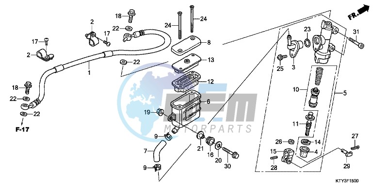 REAR BRAKE MASTER CYLINDER