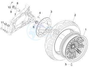 MP3 125 ie Touring drawing Rear Wheel