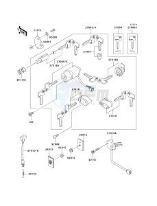 VN 1500 D[VULCAN 1500 CLASSIC] (D1-D2) [VULCAN 1500 CLASSIC] drawing IGNITION SWITCH_LOCKS_REFLECTORS