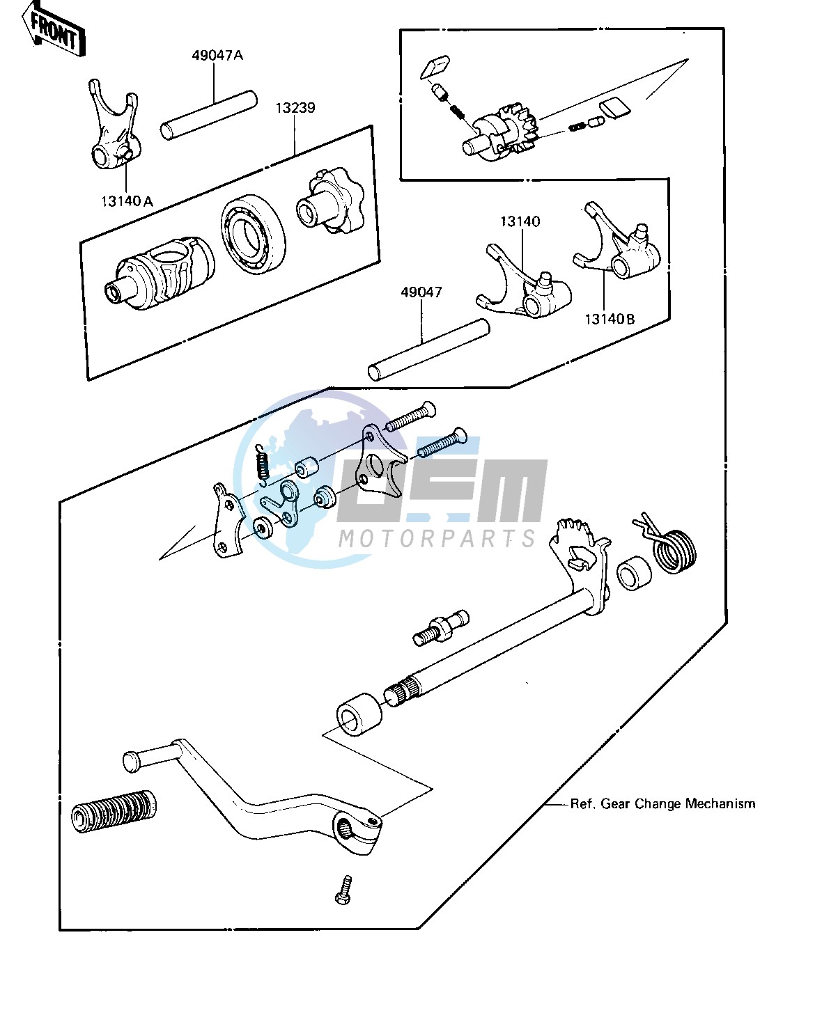 GEAR CHANGE DRUM & FORKS