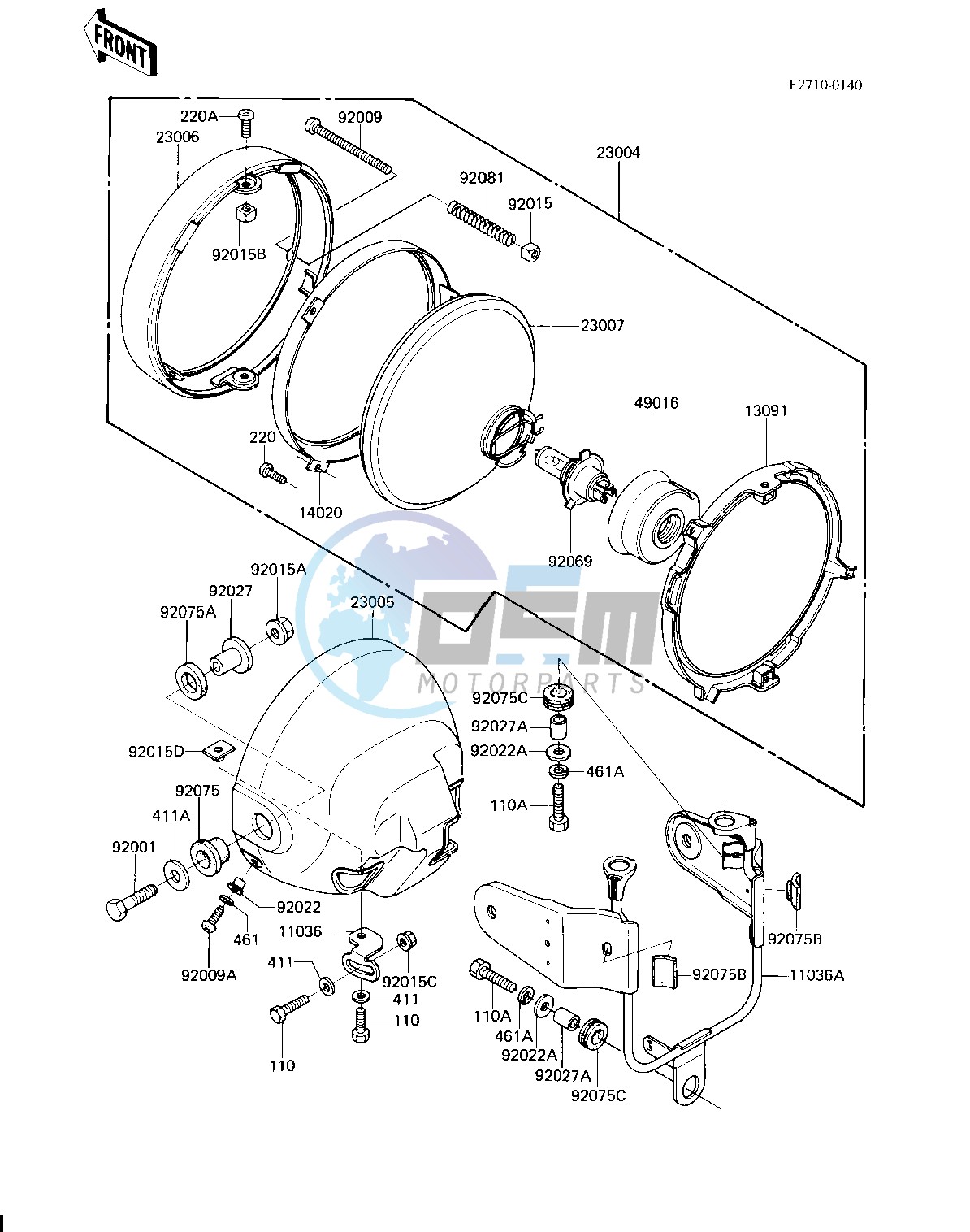 HEADLIGHT -- KZ750-H4- -