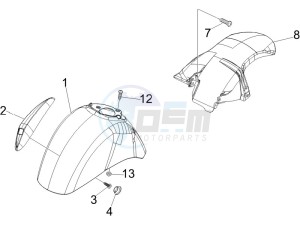 GTS 125 4T E3 UK drawing Wheel housing - Mudguard