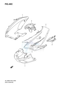 DL1000 (E2) V-Strom drawing SIDE COWLING (MODEL K6)