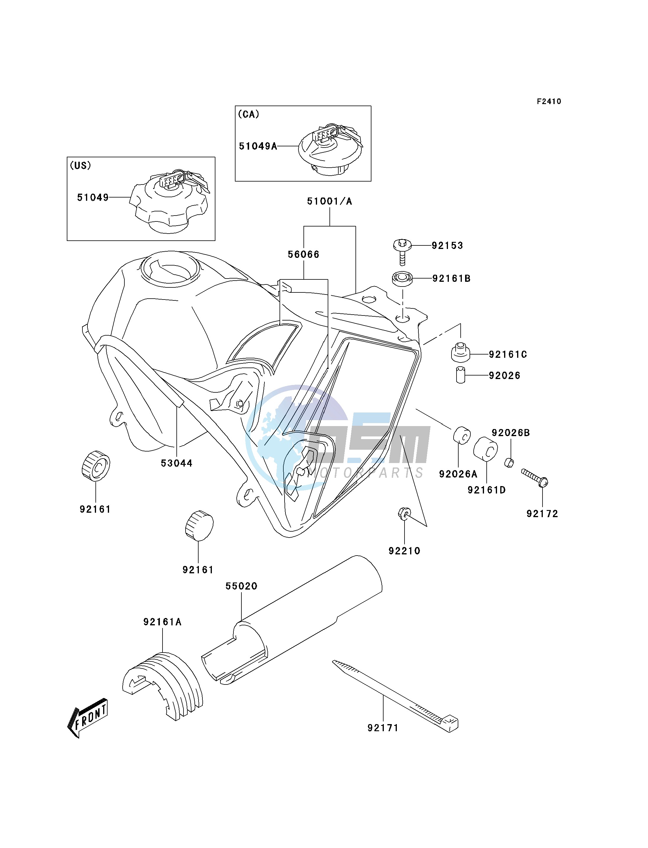 FUEL TANK-- KLX400-A1- -