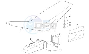 RX 50 racing 2003 drawing Saddle