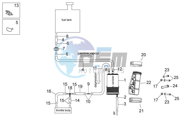 Fuel vapour recover system