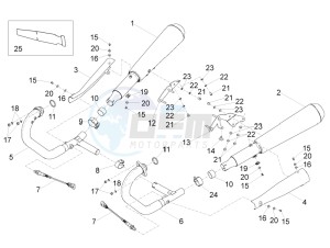 V9 Bobber 850 (APAC) drawing Exhaust pipe