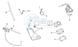 SR 50 H2O drawing Carburettor - Oil pump