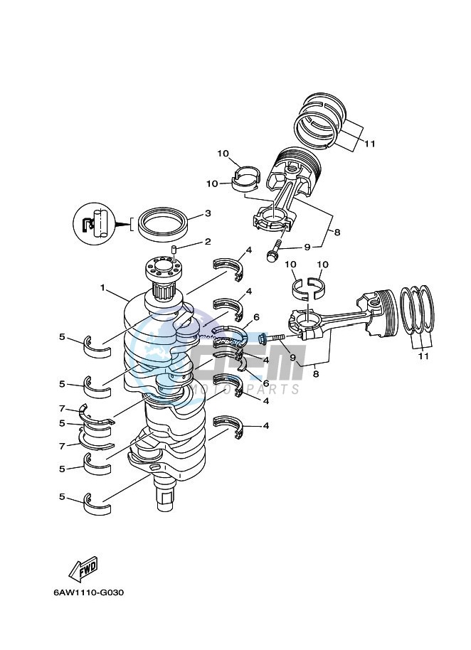 CRANKSHAFT--PISTON