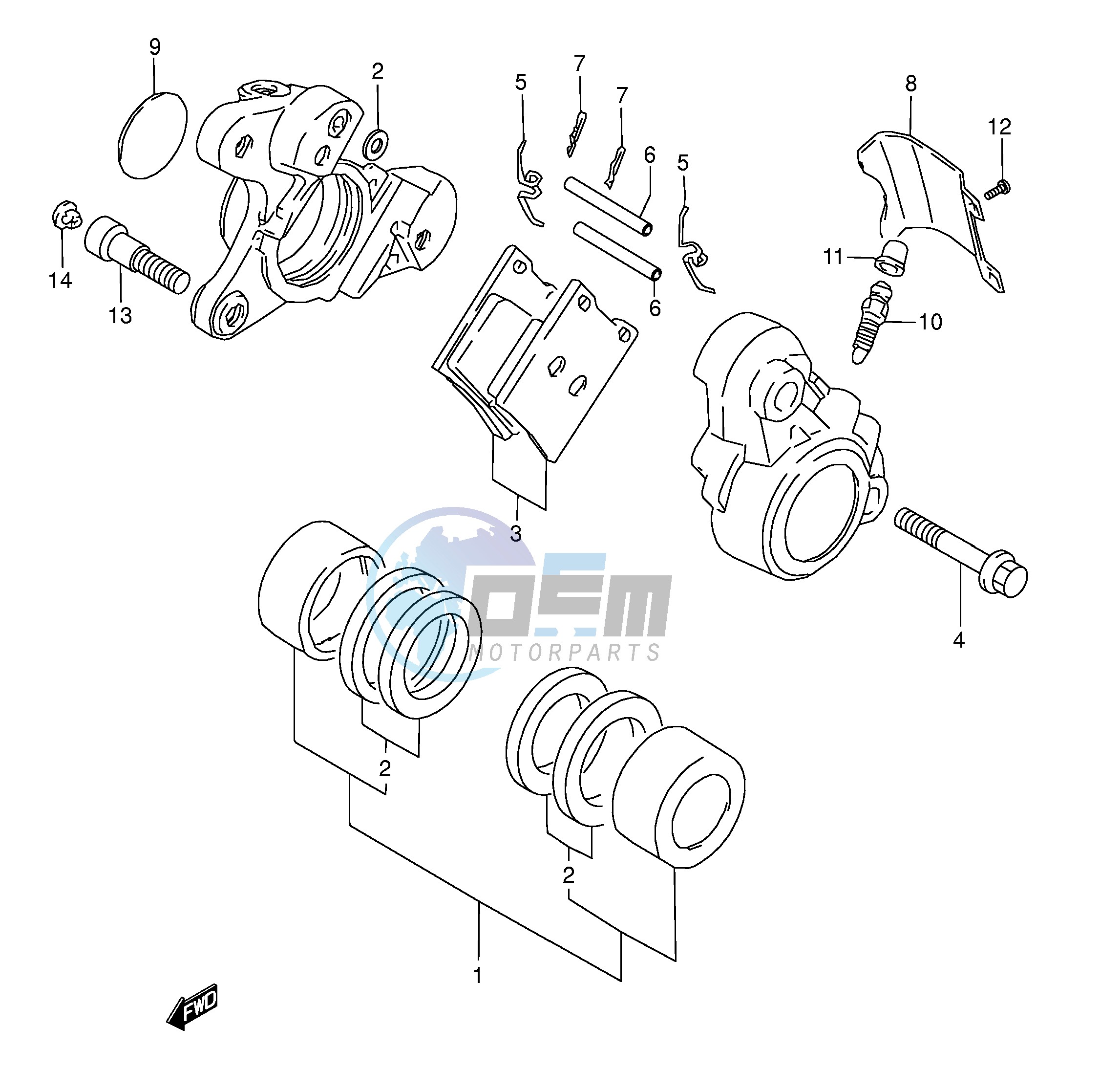 FRONT CALIPER (MODEL W)