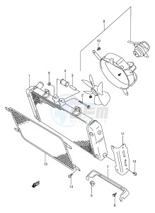 GSF250V (E24) Bandit drawing RADIATOR