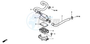 VT750DCB SHADOW SPIRIT drawing SUB AIR CLEANER