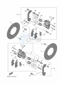 YXE850ENS YXE85WPSK (B8K1) drawing REAR BRAKE CALIPER