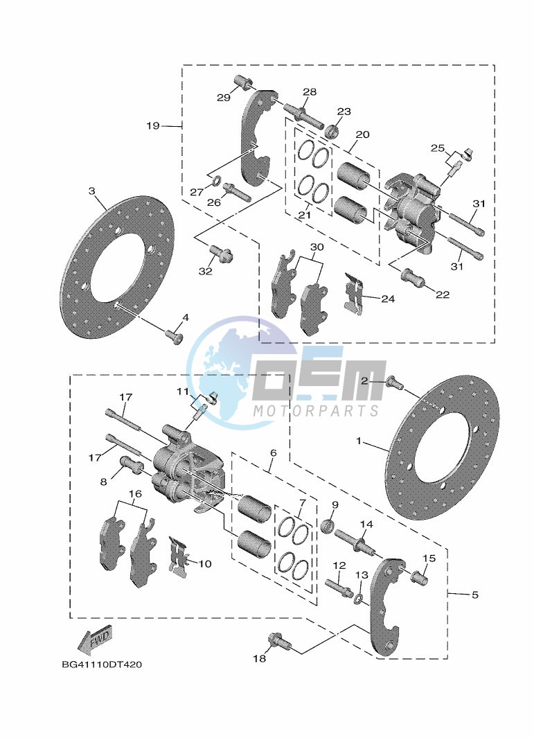 REAR BRAKE CALIPER