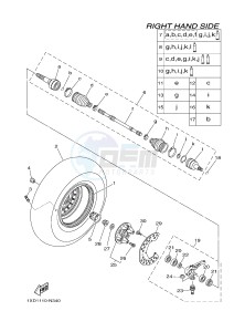 YXM700E YXM700PF VIKING (1XPS) drawing FRONT WHEEL 2