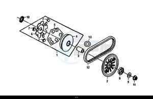 ORBIT II 50 (25 KM/H) (AE05W8-NL) (L8-M0) drawing MOVABLE DRIVE FACE ASSY