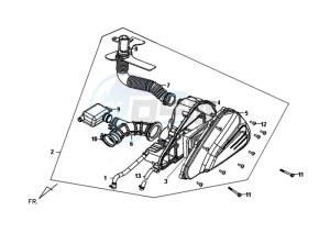 SYMPHONY SR 125 CH drawing AIRFILTER