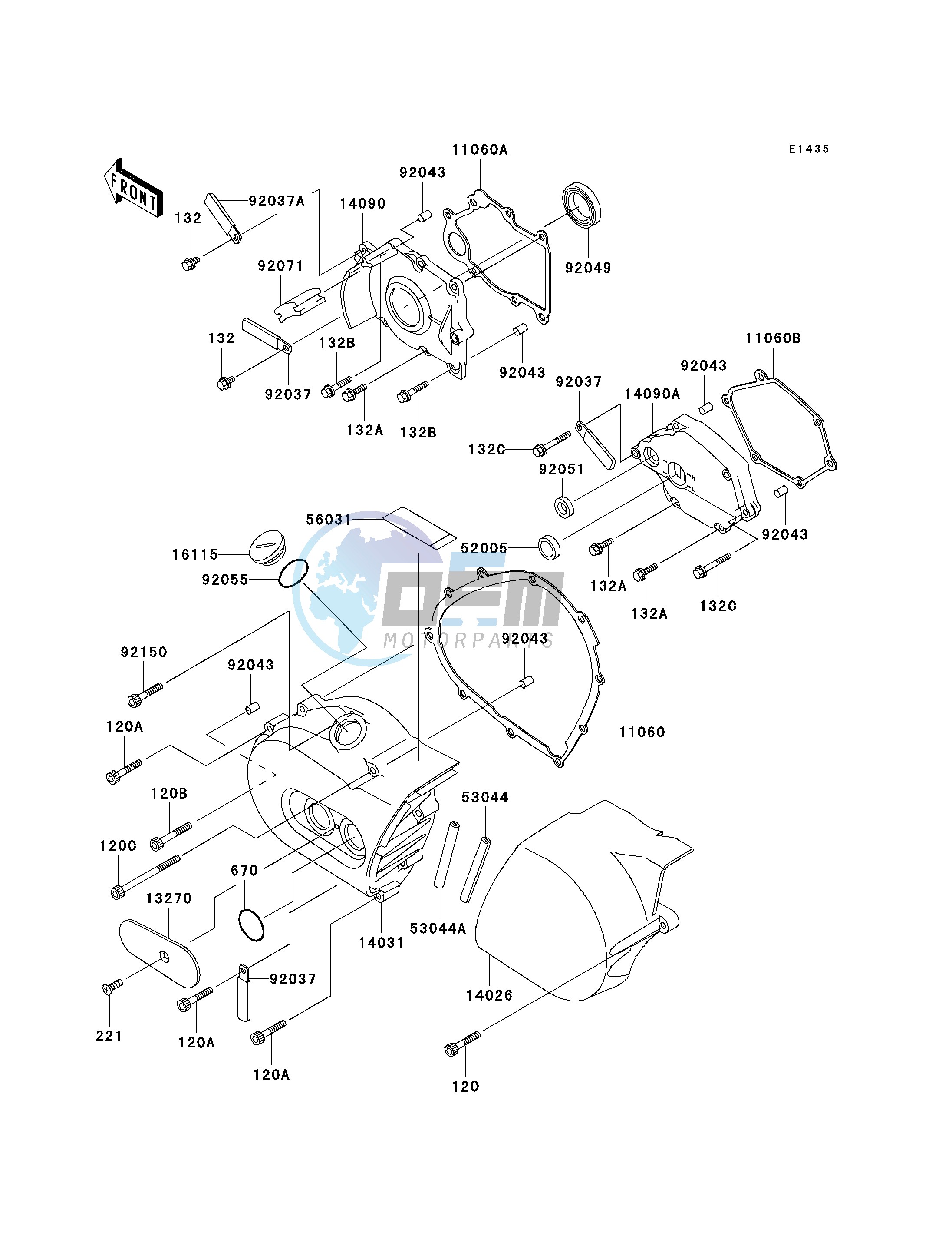 LEFT ENGINE COVER-- S- -