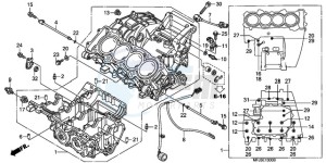 CBR600RRA Korea - (KO / ABS) drawing CRANKCASE