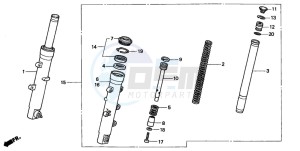 NSS250 drawing FRONT FORK