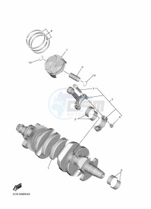 YZF600 YZF-R6 RaceBASE (BN6P) drawing CRANKSHAFT & PISTON