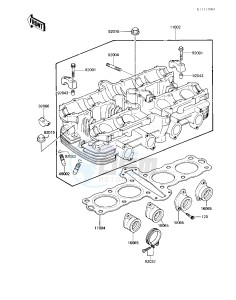 KZ 550 M [LTD SHAFT] (M1) [LTD SHAFT] drawing CYLINDER HEAD