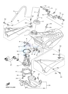 YZ450F (33DD 33DE 33DF 33DG) drawing FUEL TANK