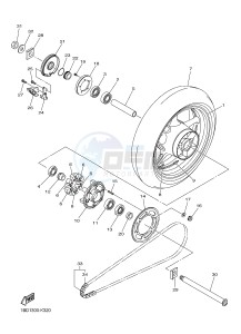 FZ8-NA FZ8 (NAKED, ABS) 800 FZ8-N ABS (59P8) drawing REAR WHEEL