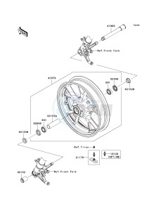 ZG 1400 A [CONCOURS 14 ABS] (8F-9F) A8F drawing FRONT WHEEL