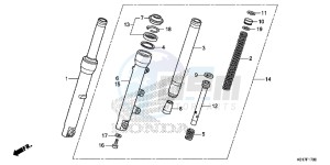 SH125ADD SH125i UK - (E) drawing FRONT FORK