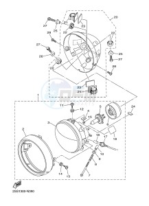 XVS1300CU XVS1300 CUSTOM XVS1300 CUSTOM (2SSA) drawing HEADLIGHT