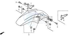 CB600F CB600F drawing FRONT FENDER