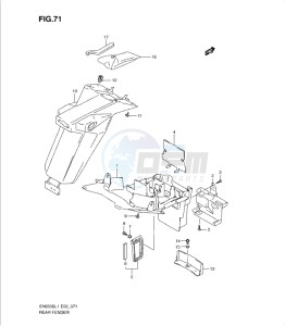 SV650/S drawing REAR FENDER (SV650SL1 E24)