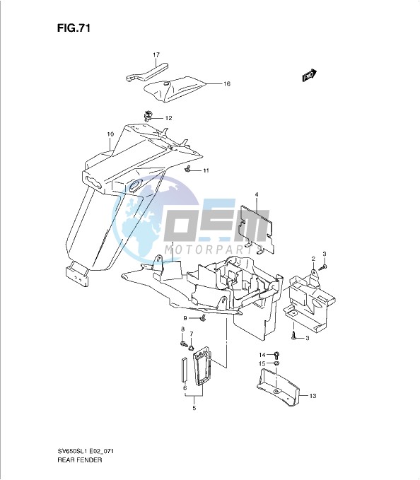 REAR FENDER (SV650SL1 E24)