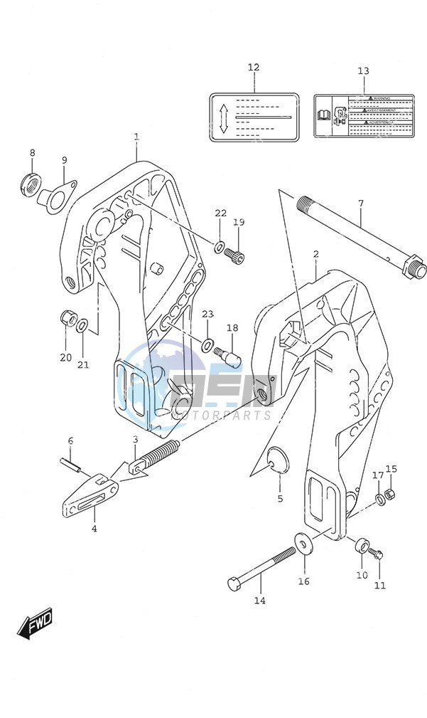 Clamp Bracket - w/Gas Assist Tilt