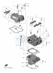 YZ450F (BHR2) drawing CYLINDER