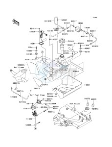 KVF 650 D ([BRUTE FORCE 650 4X4] (D6F-D9F) D7F drawing FUEL TANK