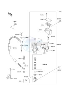 KLX 650 D [KLX650R] (D1) [KLX650R] drawing REAR MASTER CYLINDER