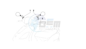 BOULEVARD - 150 CC 4T E3 drawing MIRROR