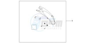 CB600F39 UK - (E / MKH ST) drawing UNDERTRAY KIT NIGHTSTAR BLACK