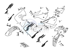 SENDA SM X-RACE - 50 cc drawing BODY