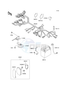 EX 250 F [NINJA 250R] (6F-7F) F6F drawing CHASSIS ELECTRICAL EQUIPMENT