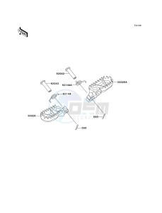 KDX 200 H [KDX200] (H6-H9) [KDX200] drawing FOOTRESTS