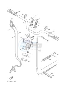 YW125 YW125CB (37D5) drawing HANDLE & CABLE