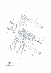 MT-07 MTN690-U (BHH4) drawing SHIFT CAM & FORK