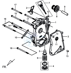 MIO 100 drawing CRANKCASE RIGHT / START MOTOR