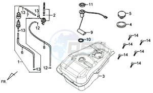 X'PRO 50 25KMH (L8) NL EURO4 drawing FUEL TANK -  FUEL GAUGE