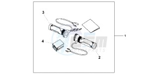 CBF1000FC CBF1000F E drawing GRIP HEATER(12A T