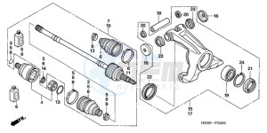 TRX680FA9 Australia - (U) drawing REAR KNUCKLE