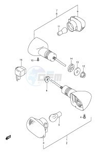 GS500 (E2) drawing TURNSIGNAL LAMP